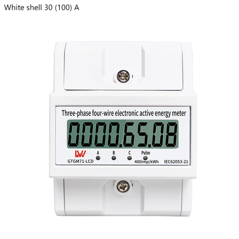 Новый тип, 3-фазный 4-проводной счетчик кВтч, измеритель энергии на Din-рейке, электронный счетчик, умный электрический счетчик