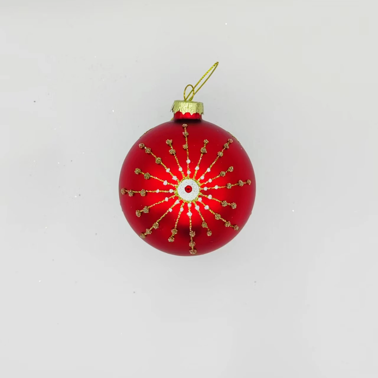 2023 New HotDesign Glass Ball Ornaments Christmas Glass Ball Red Irregular Striped Glass Ball Ornaments Christmas Tree Ornaments