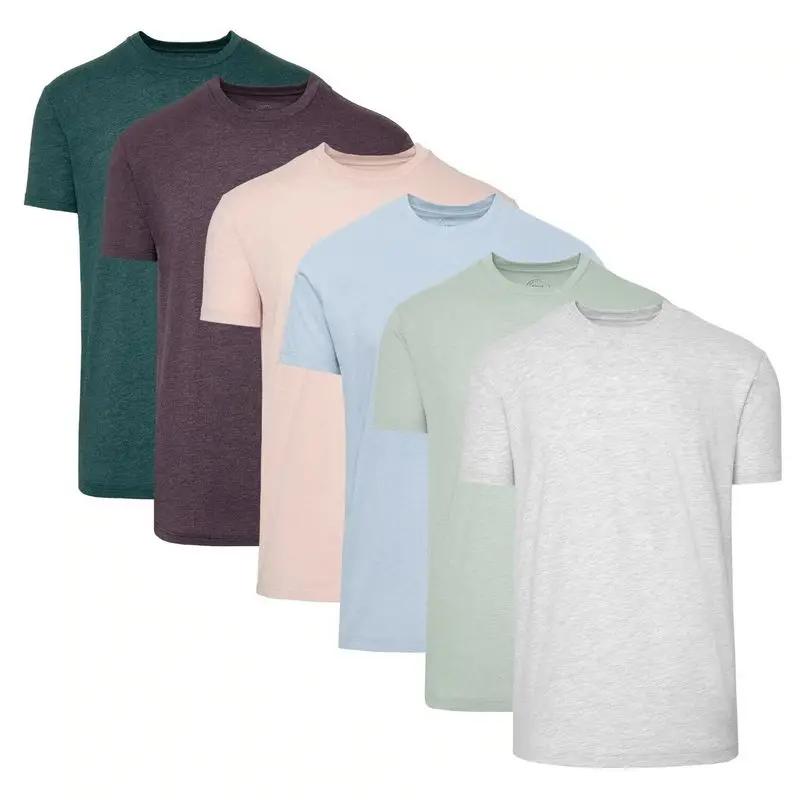 Soft material crew neck athletic cut 60% combed ringspun cotton 40% polyester jersey t shirt for men