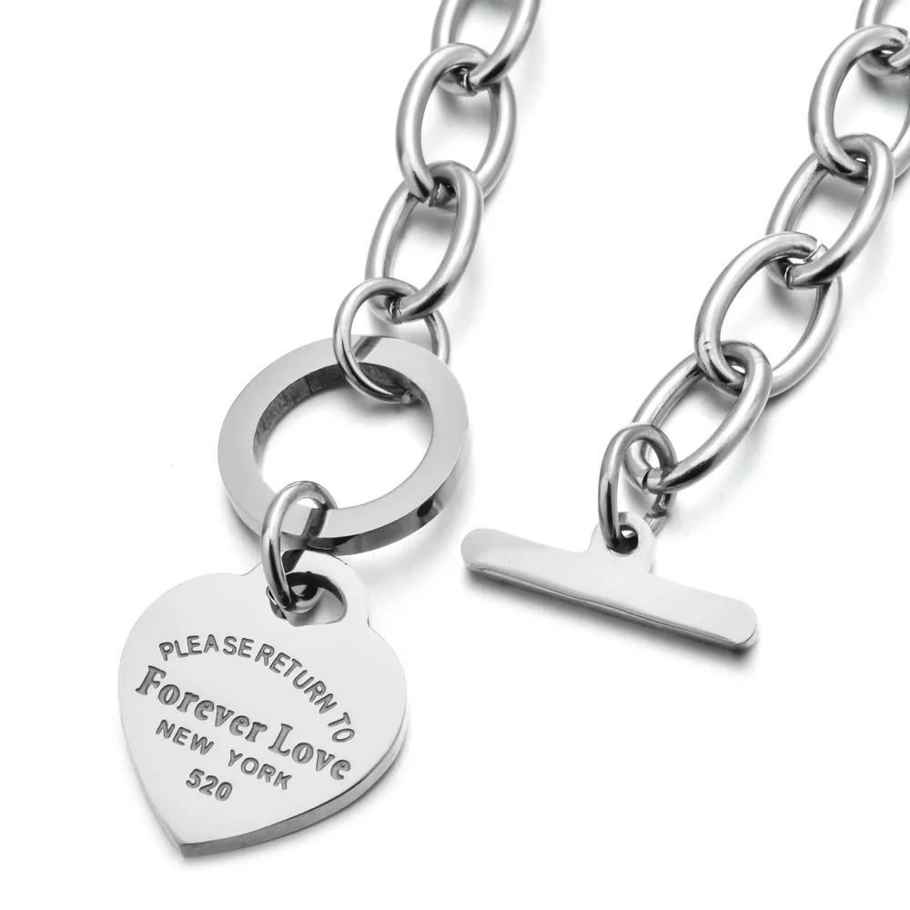 2025 горячая Распродажа вечное любовное письмо из нержавеющей стали колье ожерелья ювелирные изделия