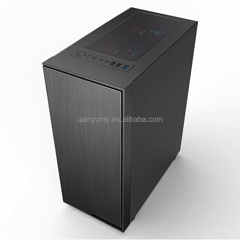 Черный корпус QY Huntkey GS400C поддерживает полноразмерный игровой компьютерный корпус ATX, поддерживает длинные графические карты