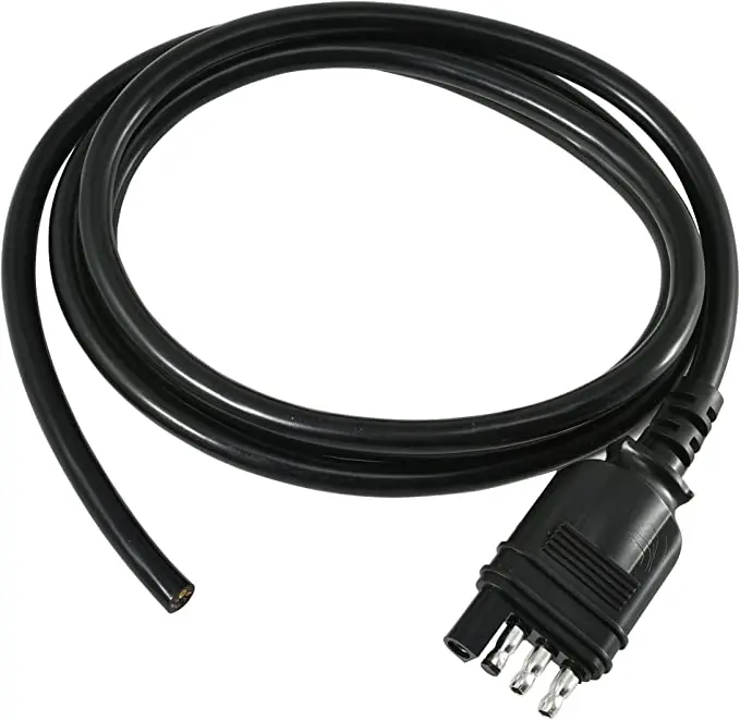 4 Pin Trailer End Wiring Harness Adapter 18AWG  Wires for Trailer Connector 5 Feet Jacketed Extension Cable
