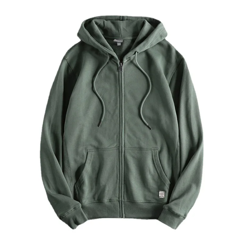 HG333H In Stock wholesale brown custom printing blank Plus size unisex cotton plain gym zip up hoodies zipper hoodie