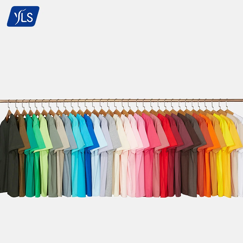 YLS Blank T Shirt 100 Cotton Custom Screen Print Logo Tshirts Mom Dad Son Daughter Parent-Child Outfits T Shirt With Logo