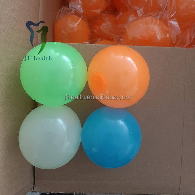 Custom Luminous Ball Glow Toy Soft Decompression Vent Sticky Wall Toy Ceiling Ball Wall Target Ball Toy