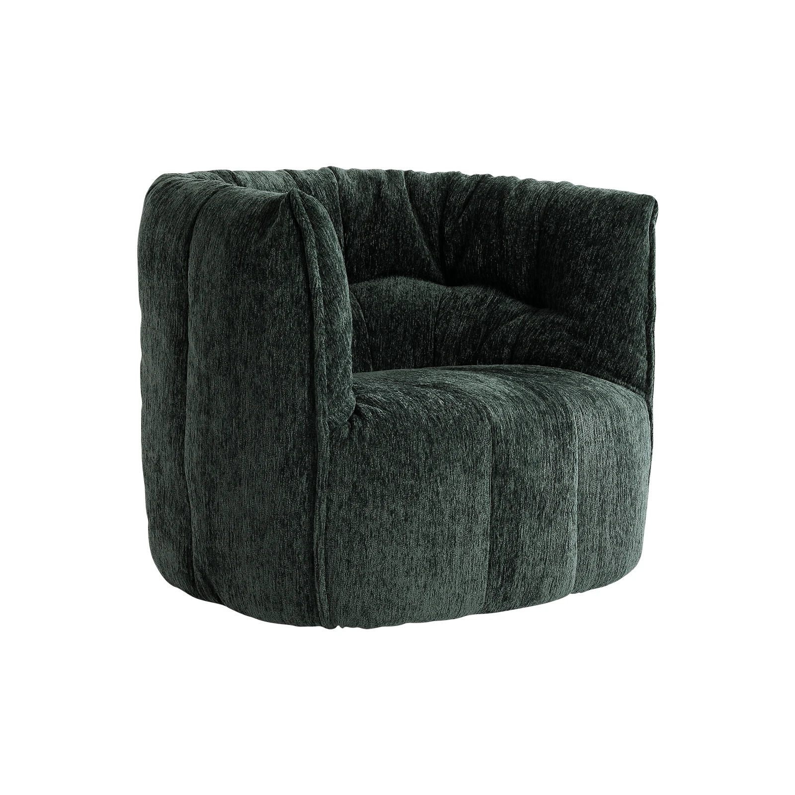 Sans New Design Chenille Fabric Single Seater Lazy Relaxing Sofa Chair With Armrest