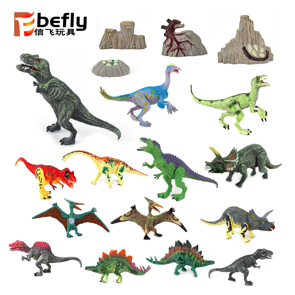 Шарнирные пластиковые игрушечные модели Movablae, реалистичные образовательные фигурки динозавров, от 6 до 9 дюймов, 18 шт.