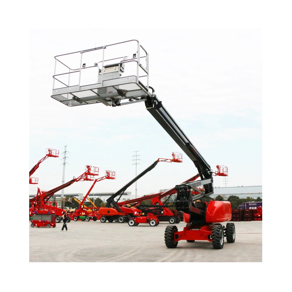 10m 12m Battery Powered Small Battery Power Light Hydraulic Man Articulating Telescopic Boom Lift for Repairing
