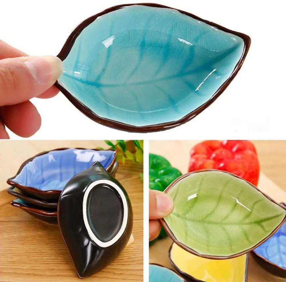 Japanese Leaf-shaped Dish Tableware Ceramic Small Dish Taste Dish