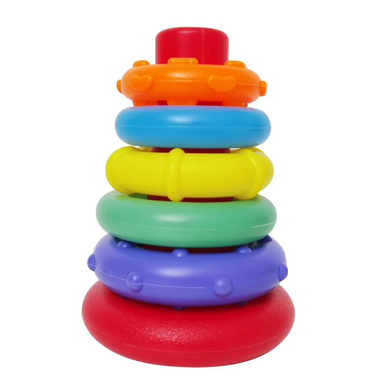 Colorful stacking toys ring plastic other new toys and baby product 2023 old