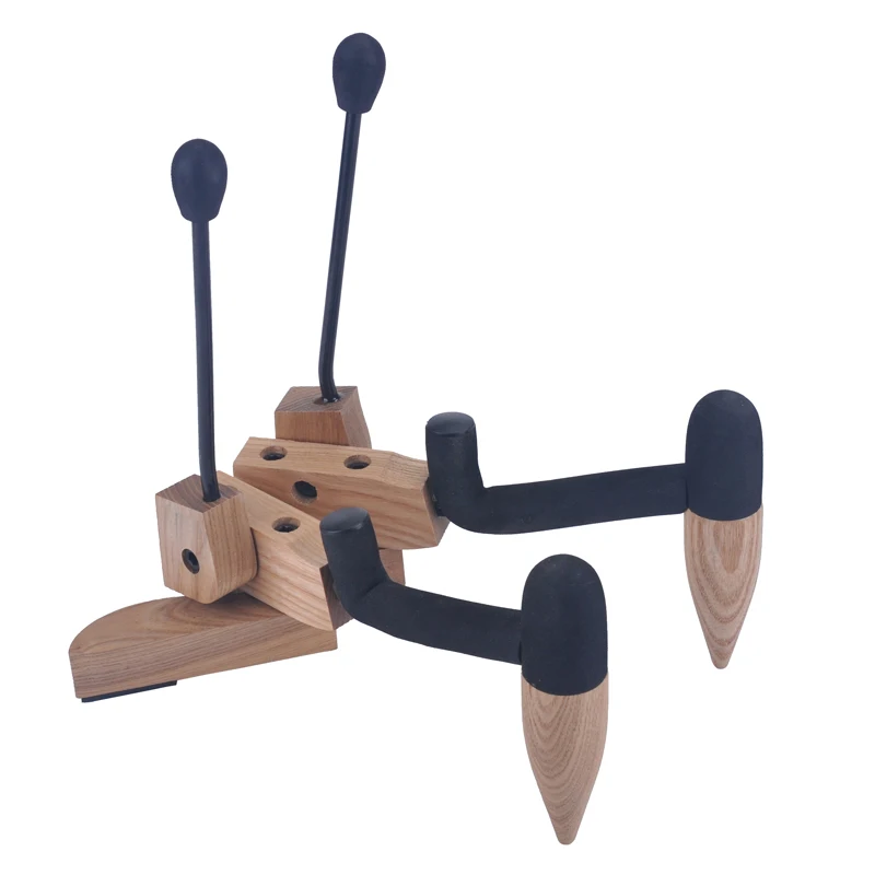 Hardwood Guitar Stand Folding Guitar Floor Rack for Home Studio Stage Portable Guitar Stand Wood