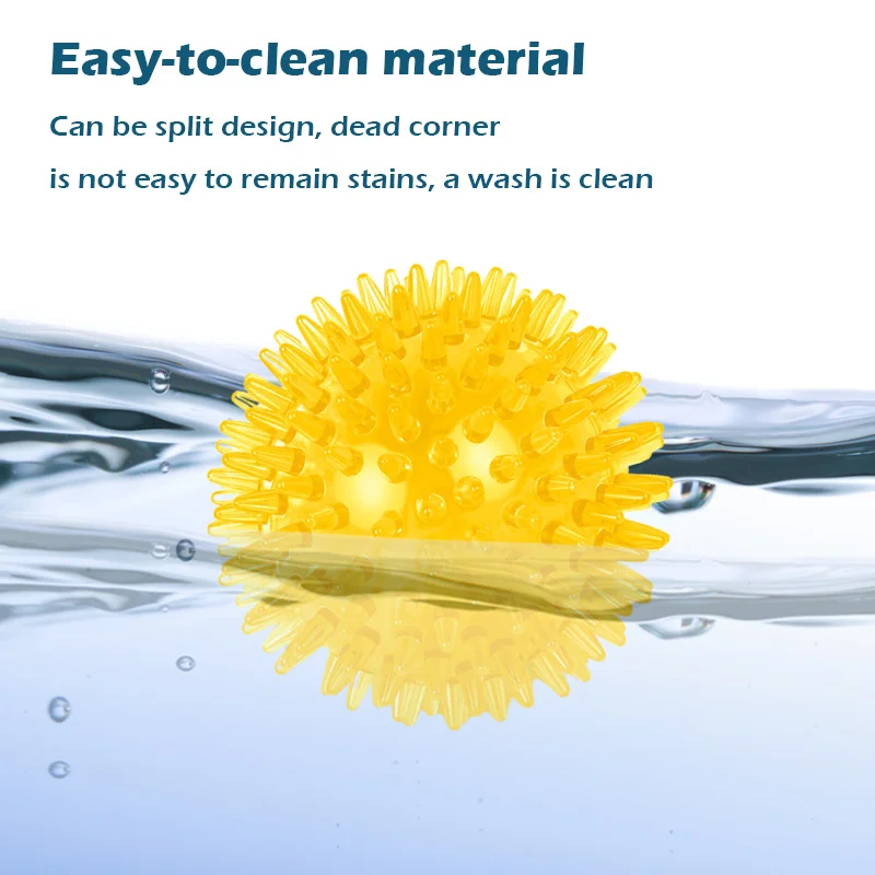 Dog Squeaky Toys Hot Sale TPR Elastic Ball Squeak Sound Spikes Bite-resistant Clean Teeth Pet Chew Toy Ball