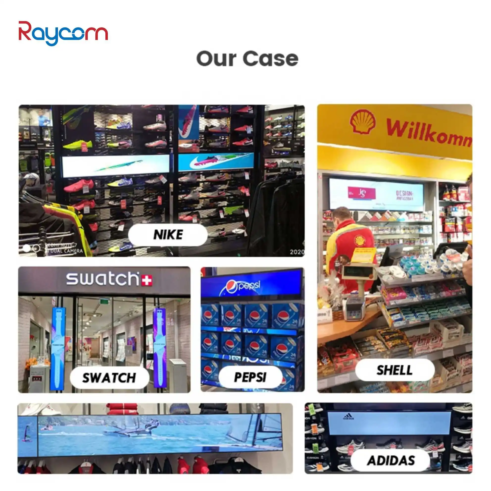 Ultra Wide Stretched Bar Advertising TV Ads Player LCD Commercial Supermarket Shelves Stretch Screen Shelf Edge Strip Display