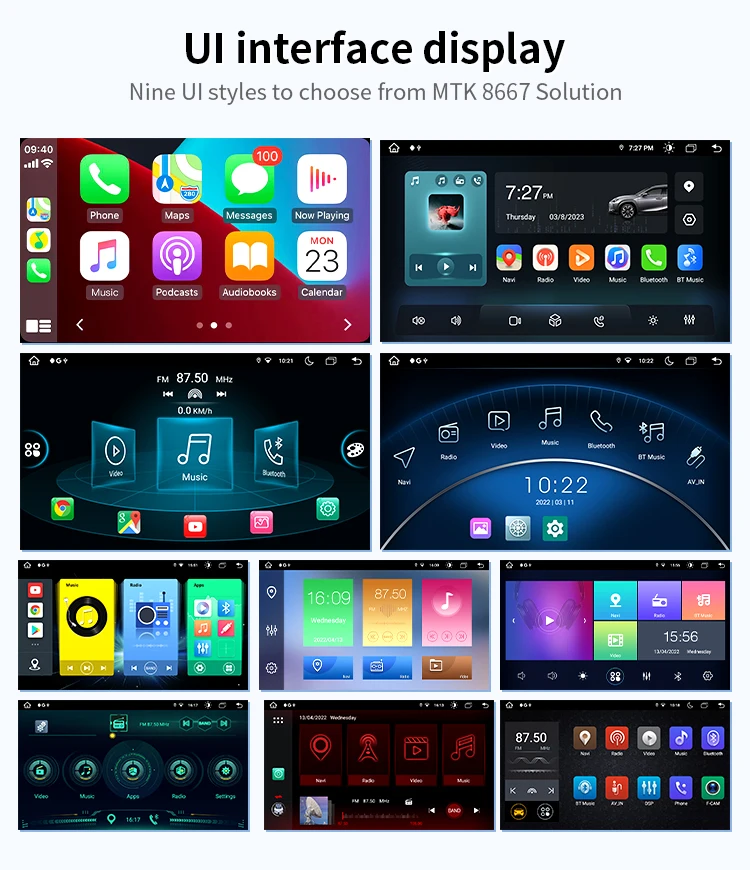 KD-9009 touch button Wireless Carplay Auto Android 13 Car Stereo Radio Audio DVD GPS Navigation for  Land Cruiser 2008-2012