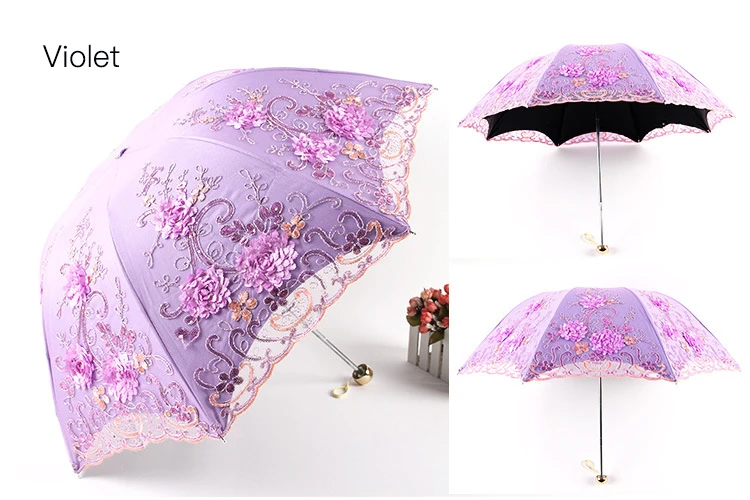 Hot sale  wedding supplies bride umbrella Lace Umbrella embroidery lace embroidery umbrella anti-ultraviolet ray