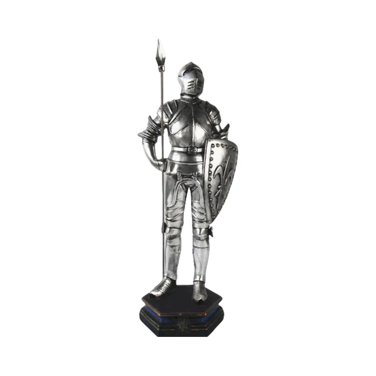 Custom Resin Figure Resin Art Products Knight In Armor Living Room Decoration Instruments And Bathroom