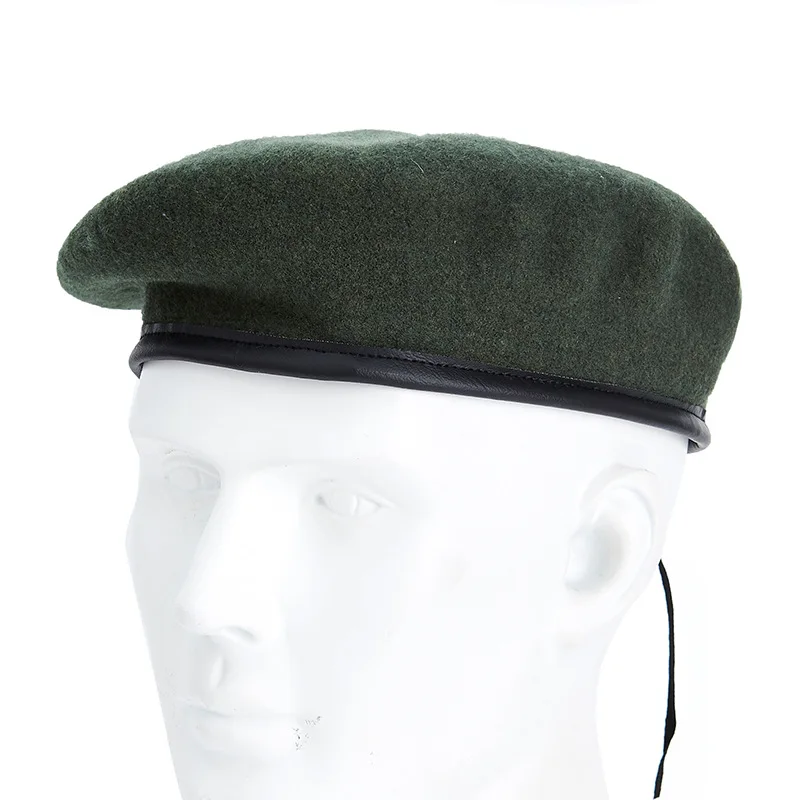 Custom 100% wool Army Beret Military Beret Caps Mens Wool Beret Hat