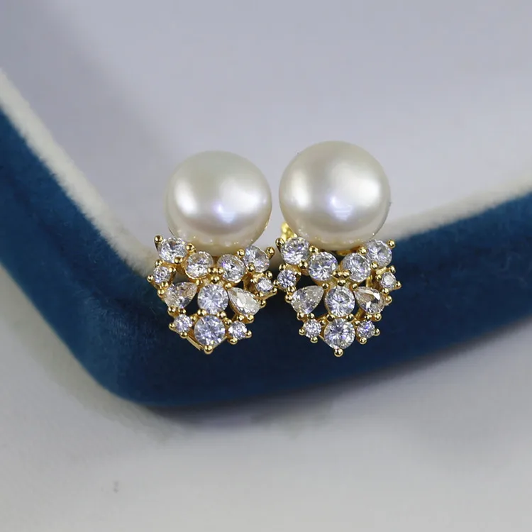natural cultured genuine fresh water wholesale price new arrival fashionable supplier integrity pearl silver 925 pearl earring