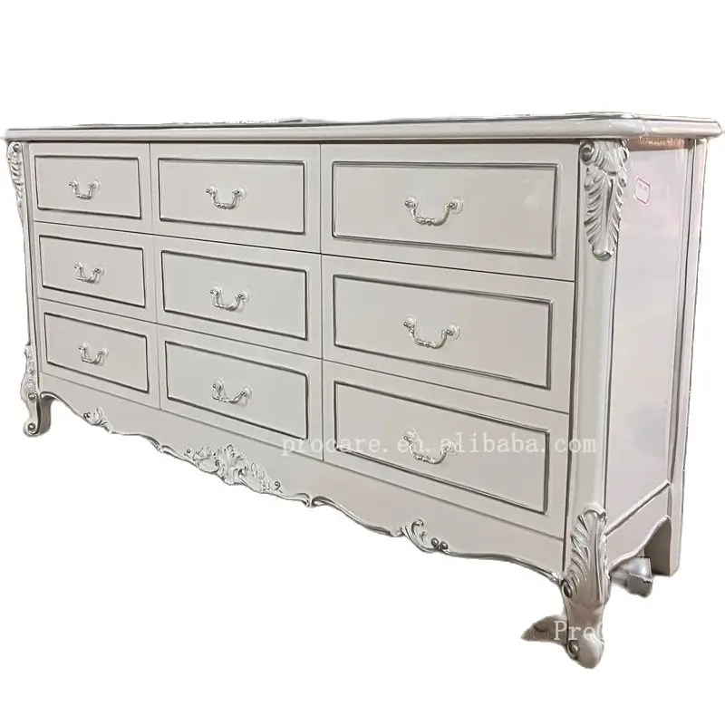 ProCARE French Style Luxury Chest of Drawers Carved luxury furniture set classical chest of drawers side cabinet