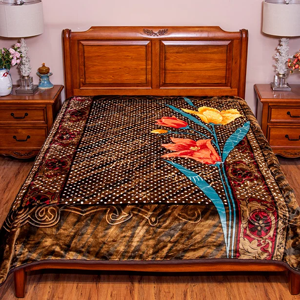 Оптовая продажа зимнее Двухслойное одеяло raschel с ассорти 200x230 см 150x200