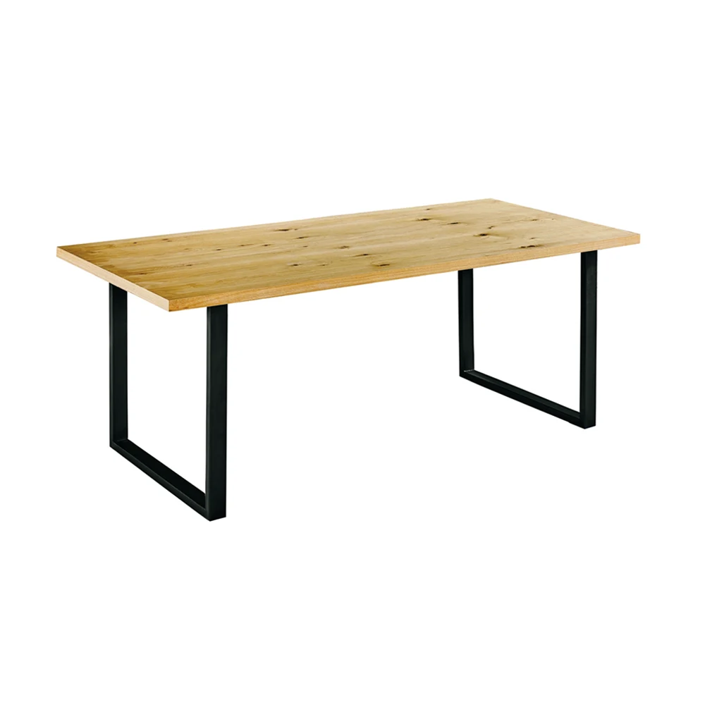 Hot Sale Dining Table Legs Dining Room Furniture Mdf with Oak Veneer Metal