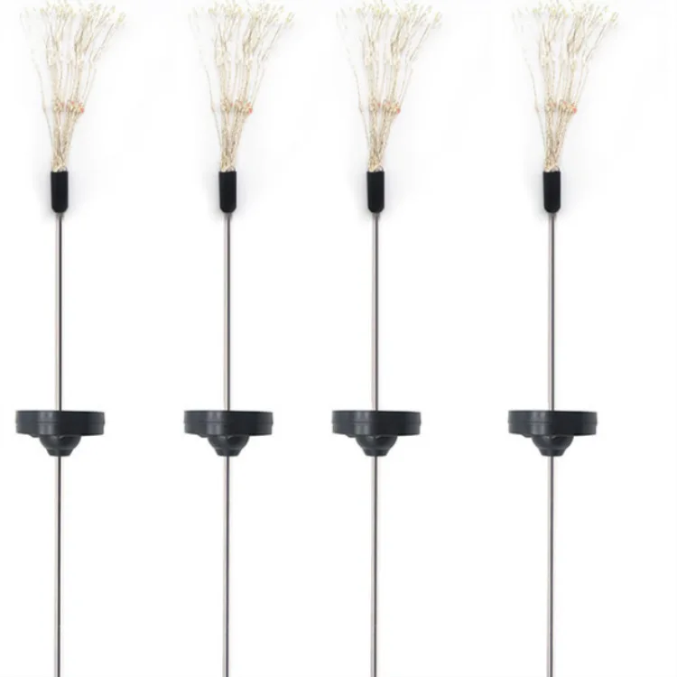 Outdoor LED Solar Fireworks Lights Lawn Lights, Halloween Decorations Garden Lights, Waterproof Fairy Flower Lights With 8 Modes