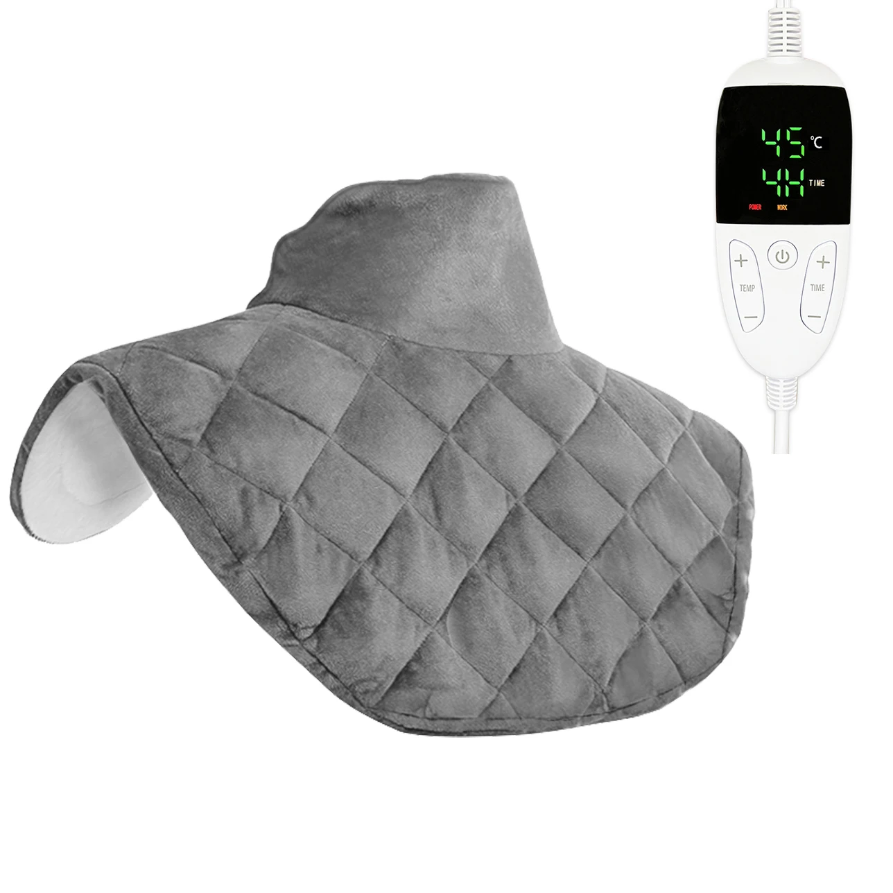 Weighted Heating Pad for Neck and Shoulders Large Electric Heated Neck Shoulder Wrap for Pain Relief