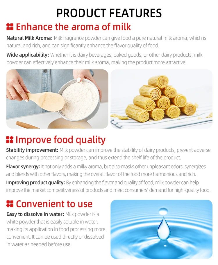 Milk Flavor Powder Food Additives for Soft Drinks Premium Taste Enhancer