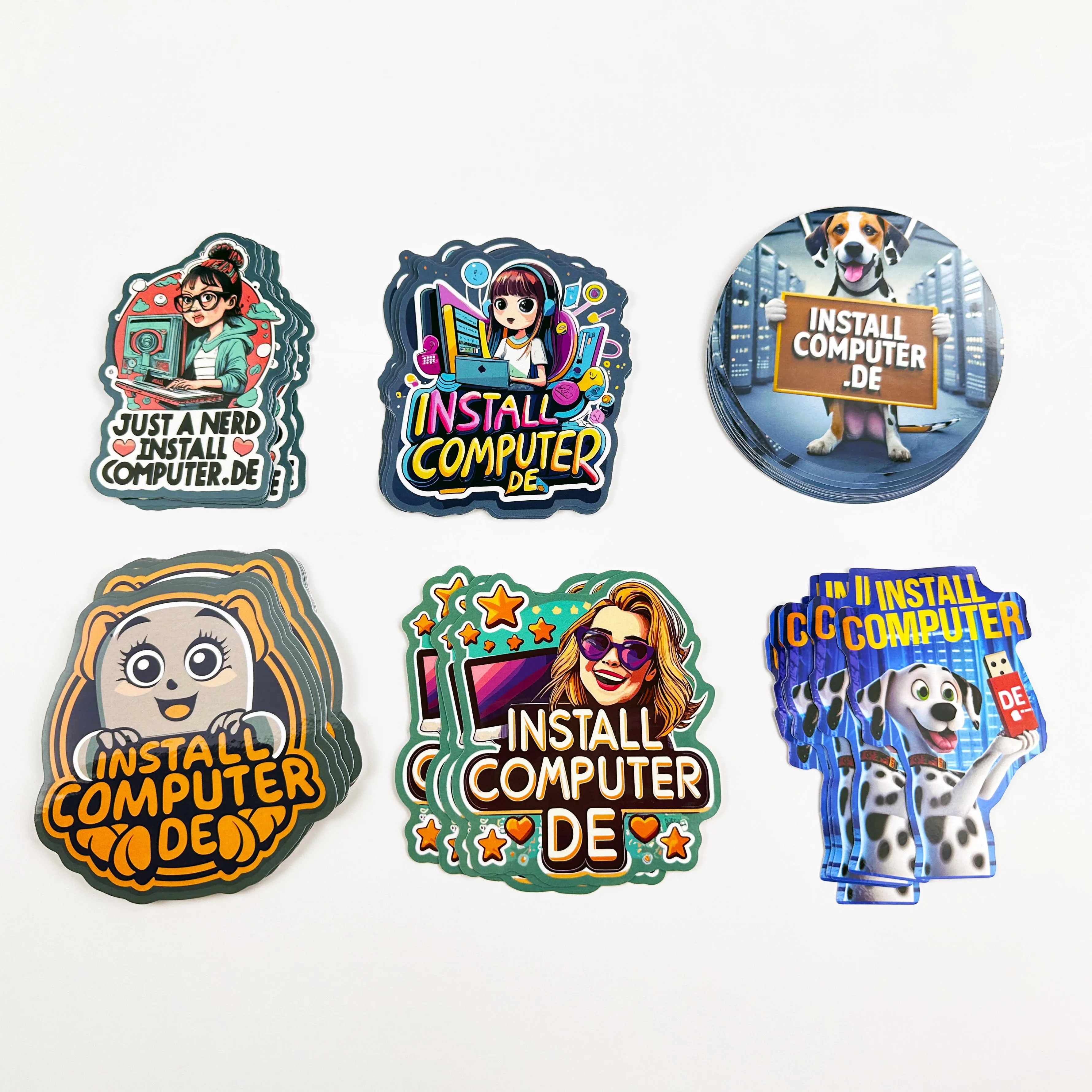 Strong Adhesive Vinyl Waterproof Sticker Printing Cartoon Label Luggage Skateboard Bicycle Laptop Decal Custom Die Cut Stickers