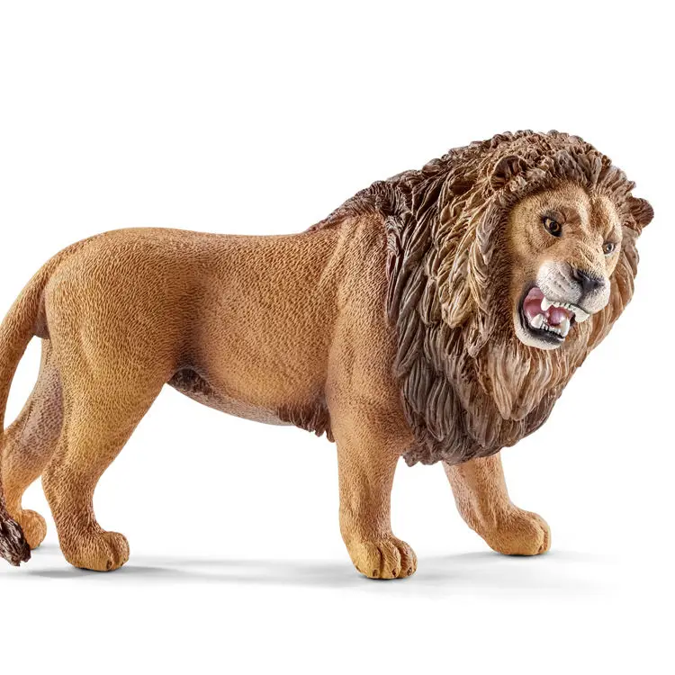 Customized life-size outdoor decorative animal sculpture fiberglass simulation lion sculpture statue