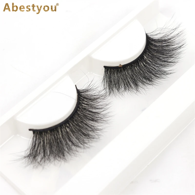 Abestyou eyelashes eyelashes vendor wholesale fluffy mink lashes private label hand made strip mink eyelash
