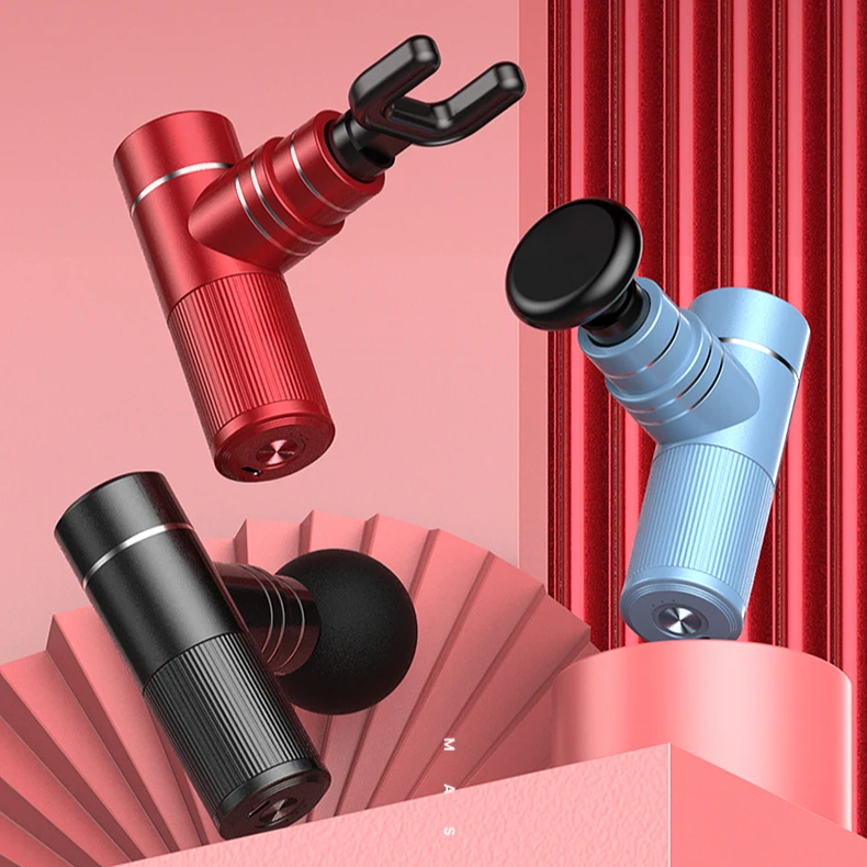 
Дропшиппинг Бестселлер пользовательский спортивный ударный небольшой портативный Электрический Глубокий тканевый перкуссионный Массажер для мышц лица 