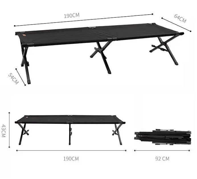 Leisure outdoor camping bed portable folding camping bed with waterproof bag