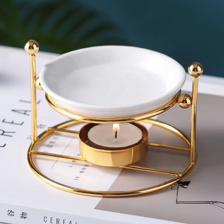 Delicate Incense Burner  Romantic Ceramic Tealight Candle Holder Metal Ceramic Home Decor Incense Burner