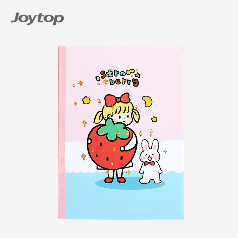 Joytop 4776 Wholesale Kawaii Strawberry Design B5 Glue Bound Softcover Composition Notebooks For Student