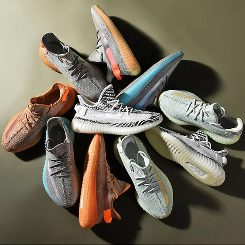 
2021 High-end Multilayered Sole -E-TPU Material Comfortable 350 V2 Reflective Upper Silver Pink Women Fashion Sneakers 