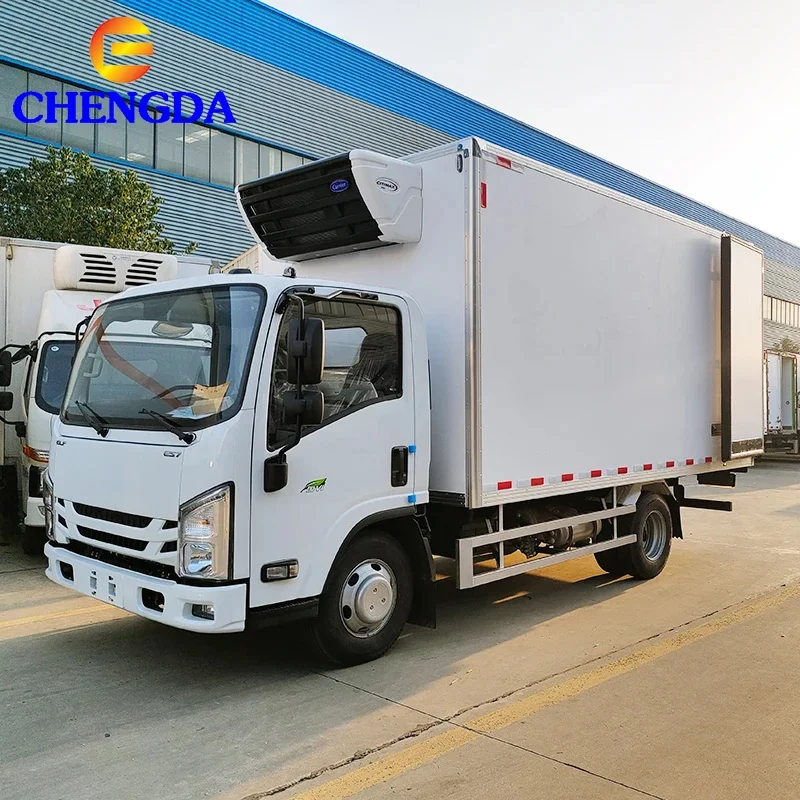 New 4x2 3 5 10 Ton Refrigerator Van Freezer Truck for Meat Vegetables Fruit Milk