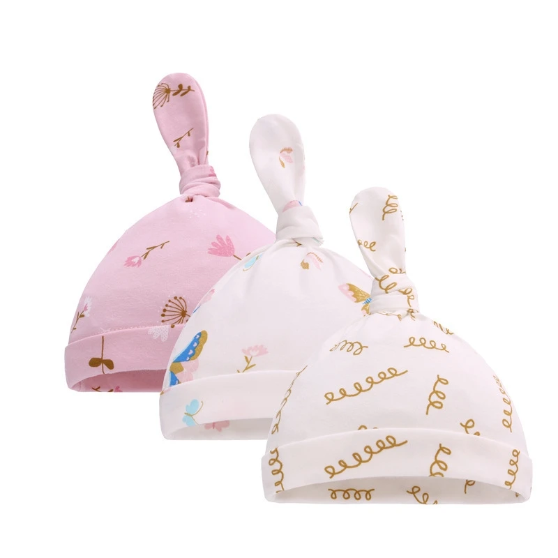 Fashion high quality cheaper baby newborn neonatal hat 100% cotton baby clutching hats