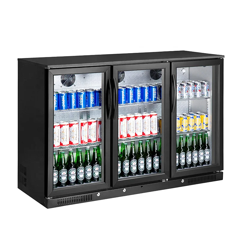 Commercial 3 Glass Door Bar Counter Beer Cooler Table Top Beverage Mini Small Display Fridge Counter Top Refrigerator
