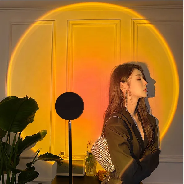 Background light Modern LED Floor Lamp Rainbow Sunset led Light