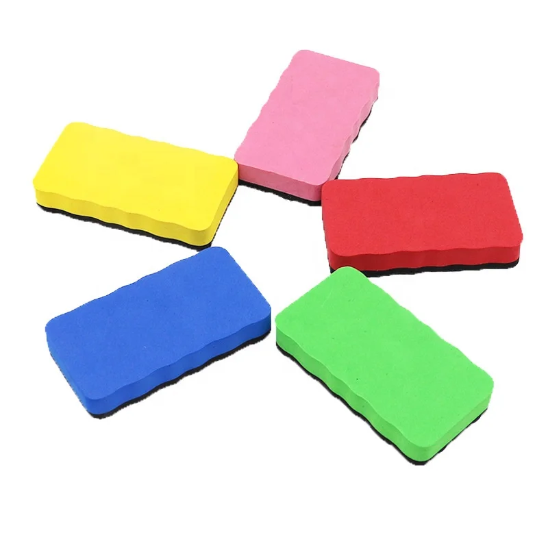 Custom Wholesale Eva Whiteboard Colorful Erasers For Kids
