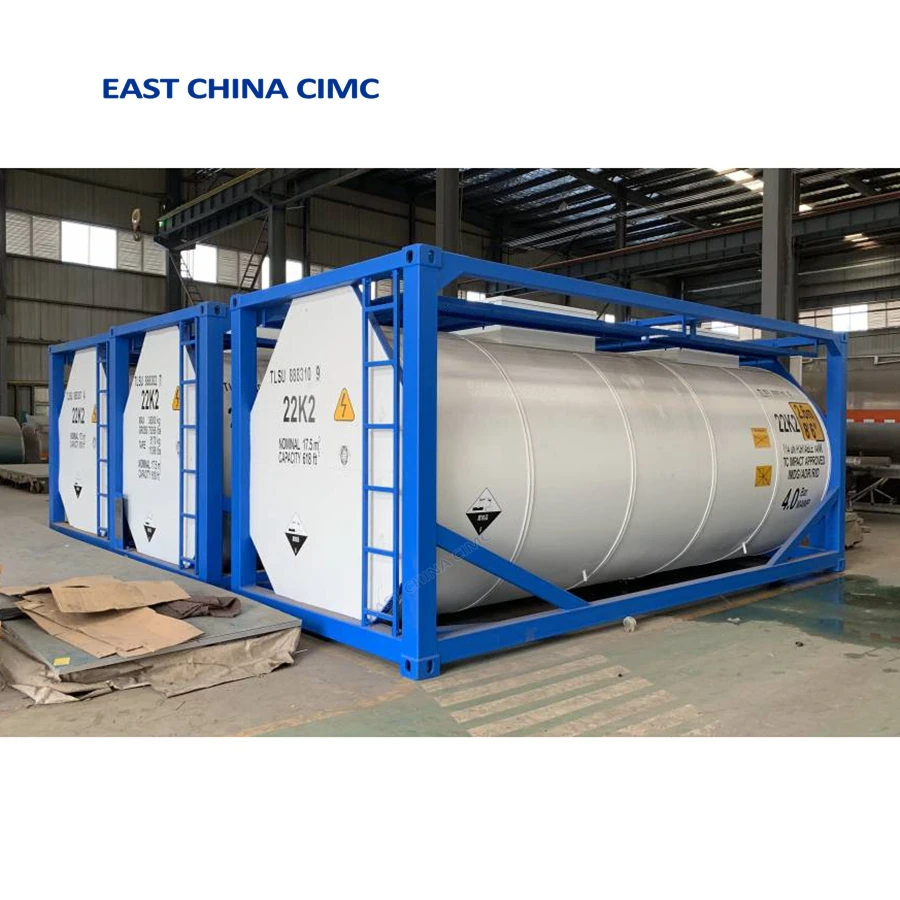 20ft 20cbm HCL tank container used for transporting hydrochloric acid