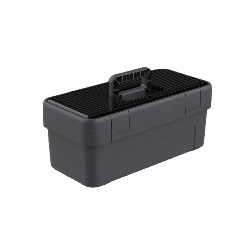 JIMIHOME 17' Portable Storage Tool Box Plastic Tool Box Large Capacity Box Multi Function Storage Case Hand Tool Case