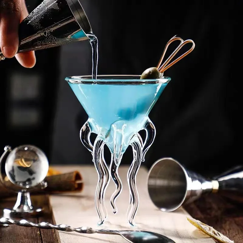 High End Copa de Vino Creative Octopus Globefish Medusa Glass Goblet Champagne Red Wine Cocktail Glass