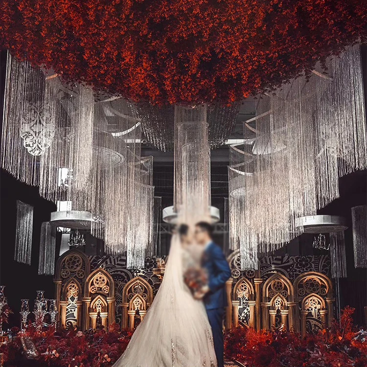 starry sky restaurant corridor hanging chandelier wedding decorations hotel bar led pendant light modern