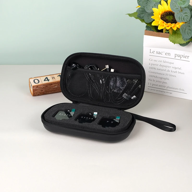 TikTok Live Streaming Vlog and video recording Wireless Lavalier Microphone EVA hard shell storage carrying case