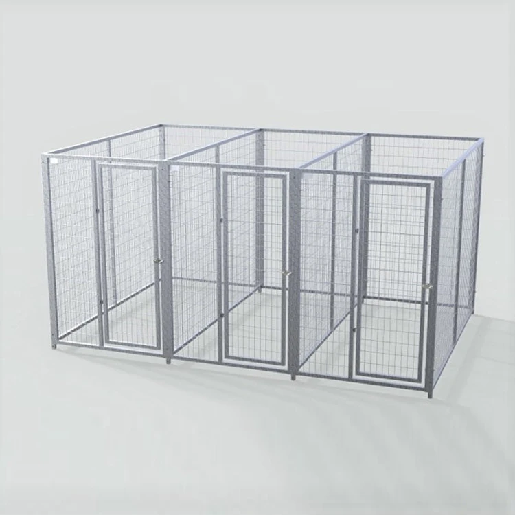 heavy duty black outdoor dog 3 run kennel panel system common wall for wholesale
