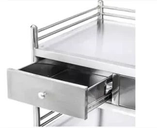 Stainless steel trolley with drawers surgical high quality trolley