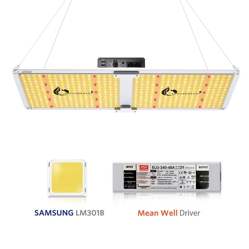 
220w Quantum Samsung lm301b lm301h Spider Ar 2000 Dimmable Full Spectrum Led Grow Lights 1000W for Indoor Plants 