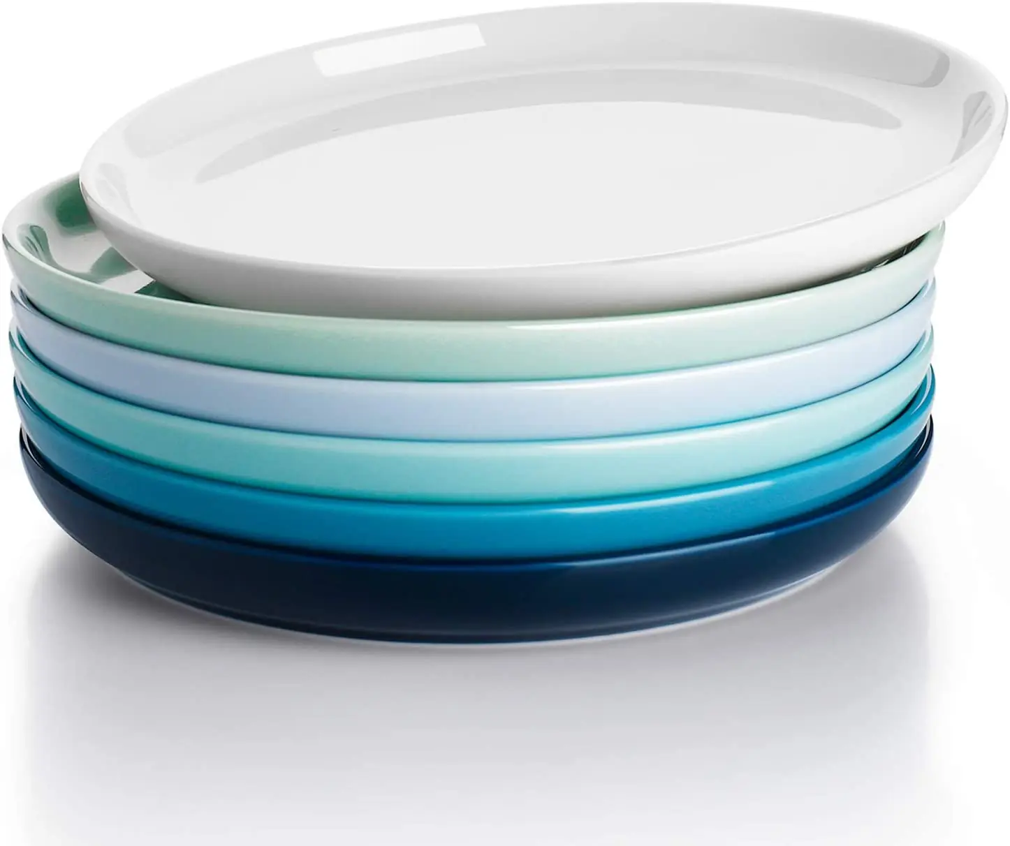 Factory Direct Bulk OEM Porcelain Round Ceramic Multi Size Fluted Dinner Plates Sets Christmas Plates Decorative Dinner Plate